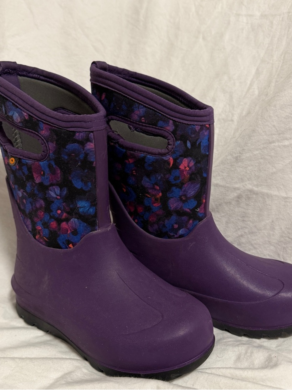 Girls Bogs Neo-classic Purple Petal Waterproof Boots kids size 3